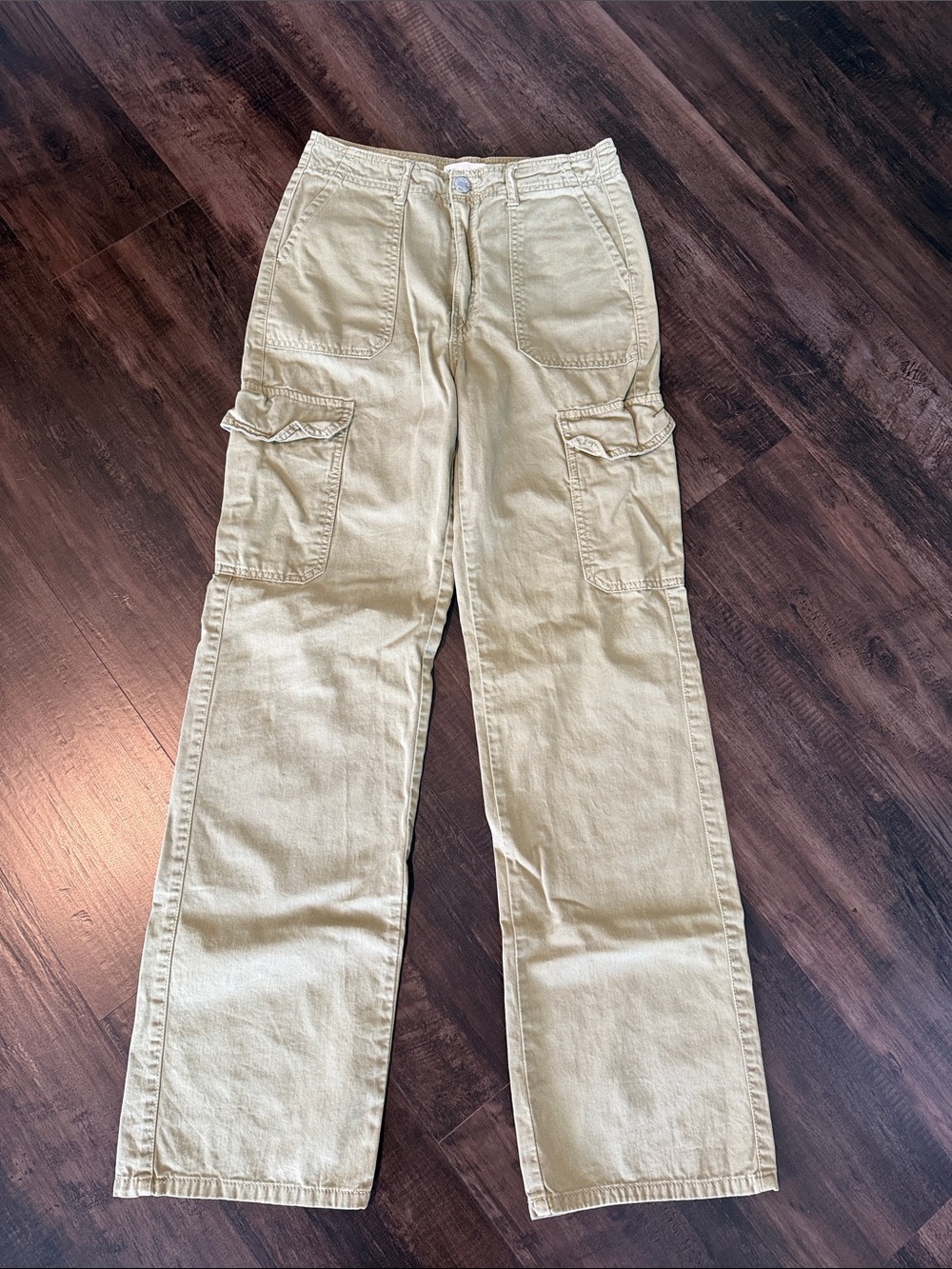 Zara Green Cargo Trousers with Utility Pockets